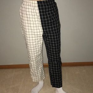 Black and White Checkered Pants